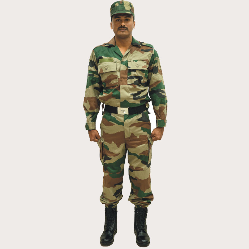JACKET & TROUSER COMBAT P.C. DISRUPTIVE WITH INDIAN ARMY LOGO